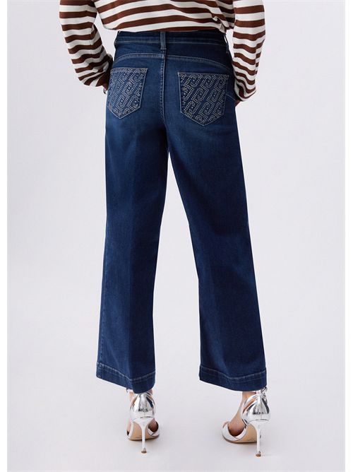 Jeans flare con strass LIU JO | UA6078D0305/78966